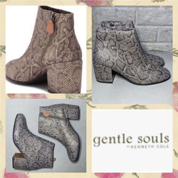 NWOB MSRP $249 gentle souls Blaise Block Heel Bootie Women's Size 6.5 - Picture 1 of 10